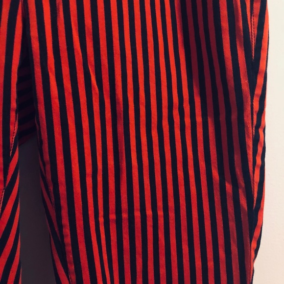DIVIDED red + black striped skinny jeans - Picture 4 of 11